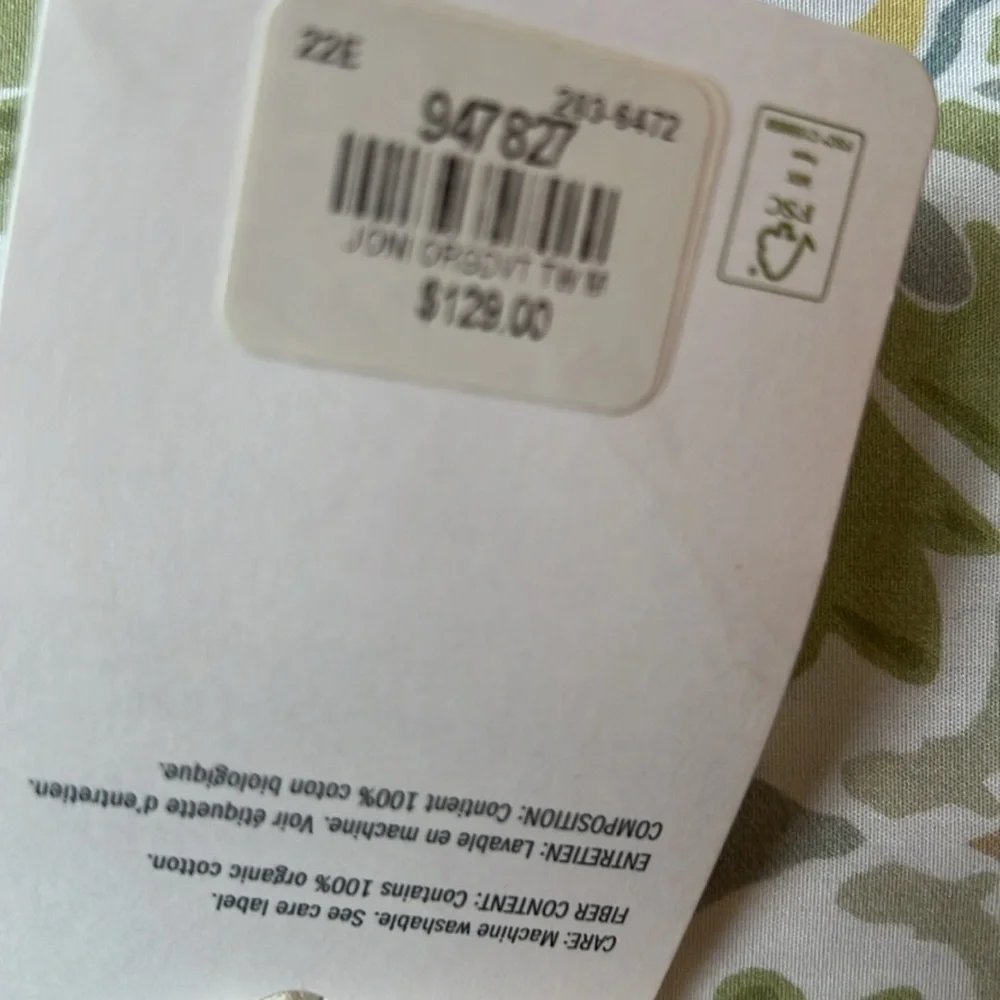 POTTERY BARN DUVET TWIN JONI  NWT 129.00